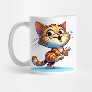 Fun-Loving Feline: Quirky Cat Cartoon Mug